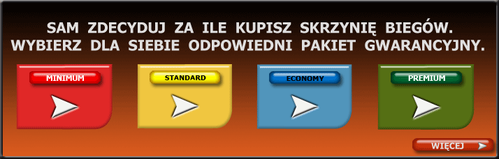 Dla wygody naszych klient&oacute;w, każda skrzynia biegow oferowana jest w naszej firmie w 3 lub 4 pakietach gwarancyjnych. Wybierz odpowiedni pakiet dla siebie i dobierz olej przekładniowy do swojej skrzyni bieg&oacute;w.