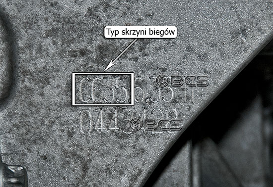 Symbol skrzyni biegów C635 4