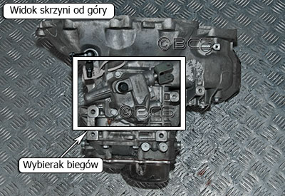 Wybierak biegów w skrzyni F16 1