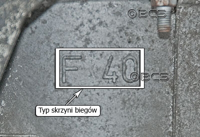 Symbol skrzyni biegów f40 4