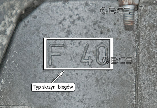 Symbol skrzyni biegów F40 4