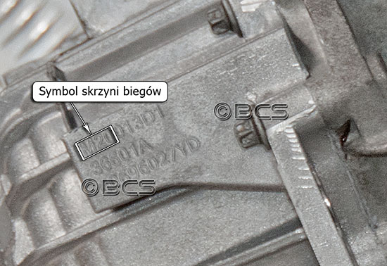 Symbol skrzyni biegów M20 4