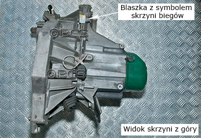 Symbol skrzyni biegów JC5 na blaszce 2