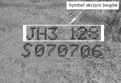 Symbol skrzyni biegów JH3 4