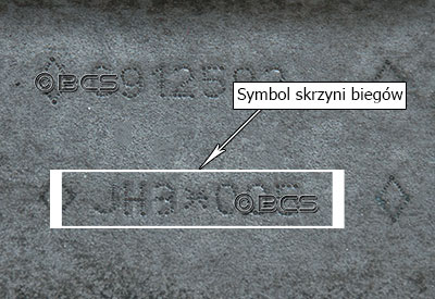 Symbol skrzyni biegów JH3 12