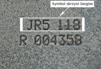 Symbol skrzyni biegów JR5 8