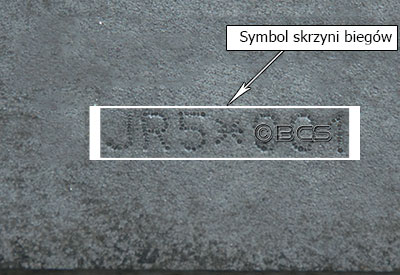 Symbol skrzyni biegów JR5 12