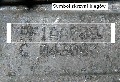 Symbol skrzyni biegów PF1 4