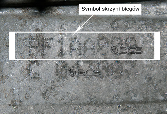 Symbol skrzyni biegów JPF1 4