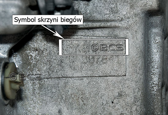 Symbol skrzyni biegów PK1 4