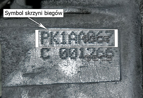 Symbol skrzyni biegów PK1 8