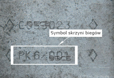 Symbol skrzyni biegów PK6 8