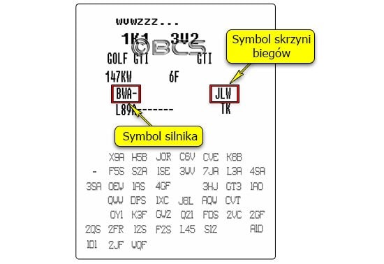 Nalepka identyfikacyjna AUDI przykład 3