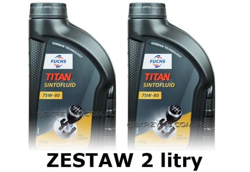 FUCHS SINTOFLUID 75W80 - olej przekładniowy - 2 litry zestaw