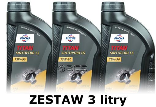 FUCHS TITAN SINTOPOID LS 75W90 - olej przekładniowy - 3 litry zestaw