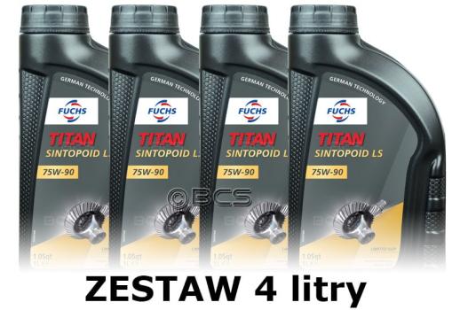 FUCHS TITAN SINTOPOID LS 75W90 - olej przekładniowy - 4 litry zestaw