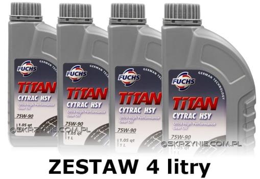 FUCHS TITAN CYTRAC HSY 75W90 - olej przekładniowy - 4 litry zestaw