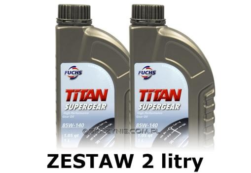 FUCHS TITAN SUPERGEAR 85W140 - olej przekładniowy - 2 litry zestaw