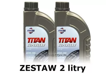 FUCHS TITAN SUPERGEAR 85W140 - olej przekładniowy - 2 litry zestaw