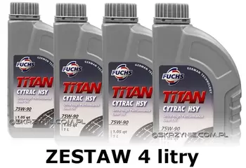 FUCHS TITAN CYTRAC HSY 75W90 - olej przekładniowy - 4 litry zestaw