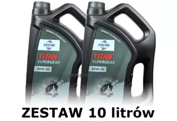 FUCHS TITAN SUPERGEAR 80W90 - olej przekładniowy - 10 litrów zestaw