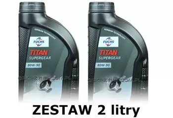 FUCHS TITAN SUPERGEAR 80W90 - olej przekładniowy - 2 litry zestaw