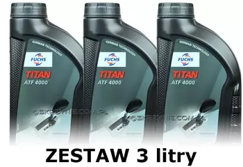 FUCHS TITAN ATF 4000 - olej do automatycznych skrzyń biegów - 3 litry zestaw