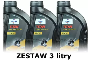 FUCHS TITAN SINTOPOID FE 75W85 olej przekładniowy API GL-5 - 3 litry zestaw