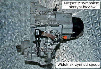 Symbol skrzyni biegów JB1 wypalony elektroiskrowo 2